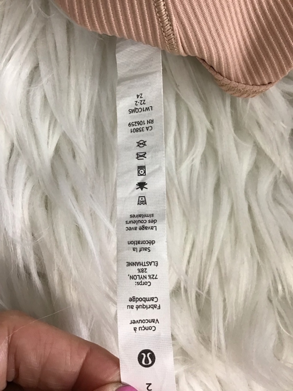 Lululemon Blush Ribbed Crop Tank size 2 - Picture 9 of 10